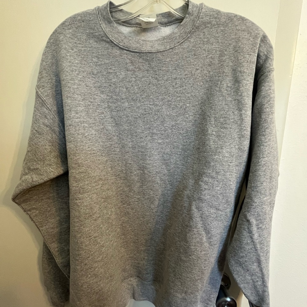 Hanes Men's Crewneck Sweater in Heather Gray